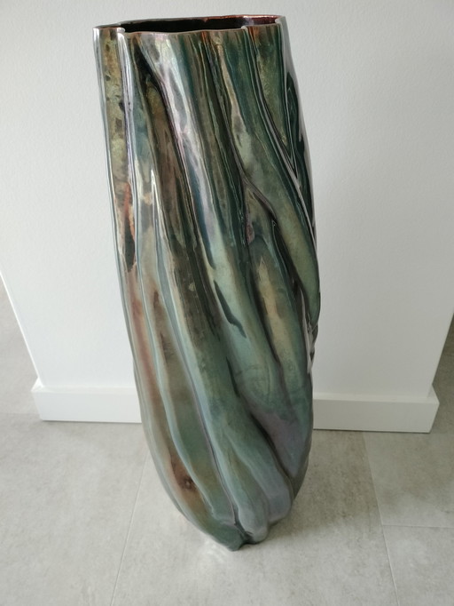 Mobach Vase Blue Green Metallic