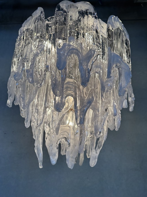 Mazzega 'melting glass' chandelier - Murano