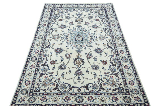 Image 1 of Hand-knotted Nain 9 La Carpet With Silk - 200 X 130 Cm