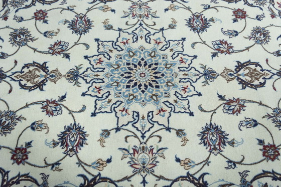 Image 1 of Hand-knotted Nain 9 La Carpet With Silk - 200 X 130 Cm