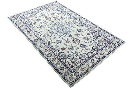 Image 1 of Hand-knotted Nain 9 La Carpet With Silk - 200 X 130 Cm