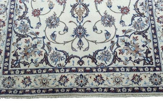 Image 1 of Hand-knotted Nain 9 La Carpet With Silk - 200 X 130 Cm