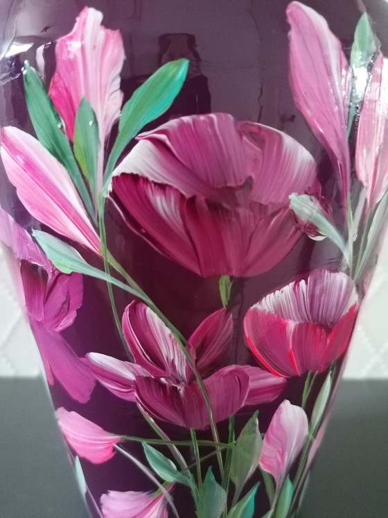 Image 1 of Hand-painted Vase 'You And Me,' Artist Evalien Ritmeester