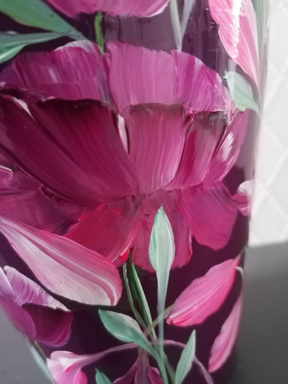 Image 1 of Hand-painted Vase 'You And Me,' Artist Evalien Ritmeester