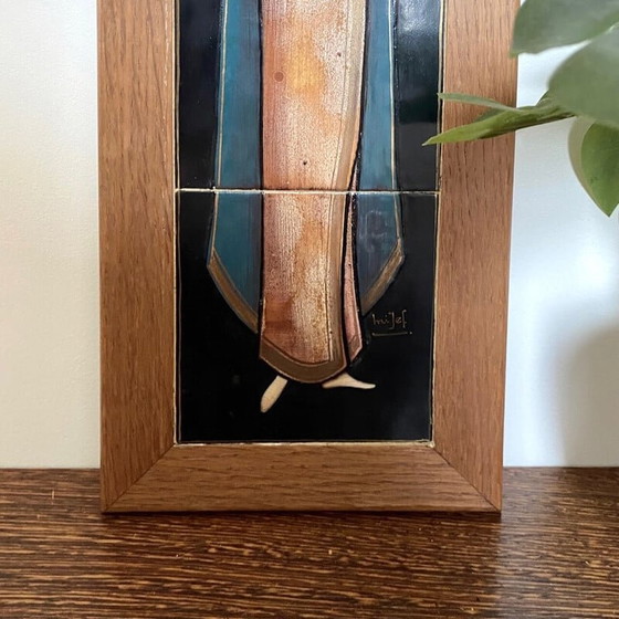 Image 1 of Vintage religious tile "Madonna and Child" by Mcm, 1970