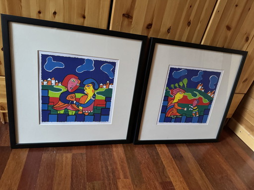 2X Screenprint Maartje Van Wijngaarden