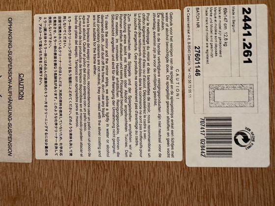 Image 1 of Espejo Deknudt, Maestro Fabricante de Espejos, 69 x 147 cm