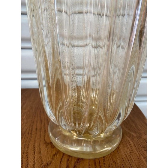 Image 1 of Pair of vintage Murano glass vases by Toso, 1980