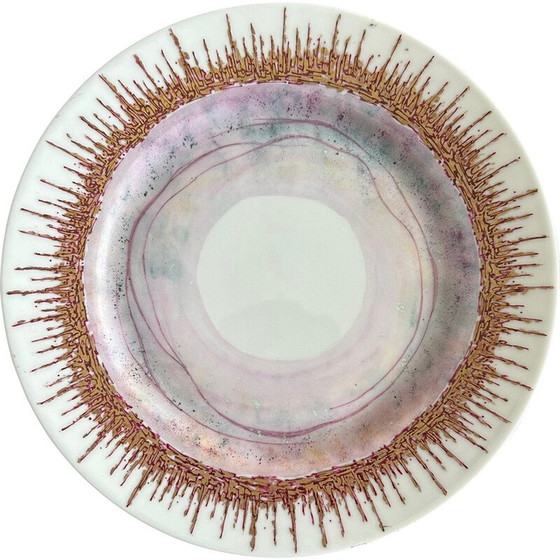 Image 1 of Vintage porcelain plate by Léone Hébert