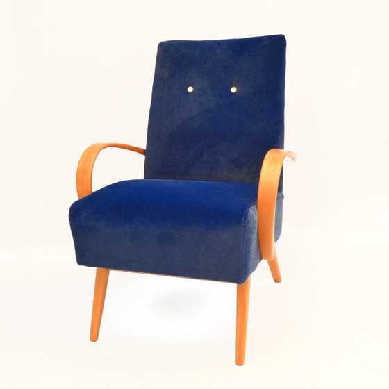 Image 1 of Pair of vintage beech armchairs by J. Smidek for Ton, Czechoslovakia 1960s
