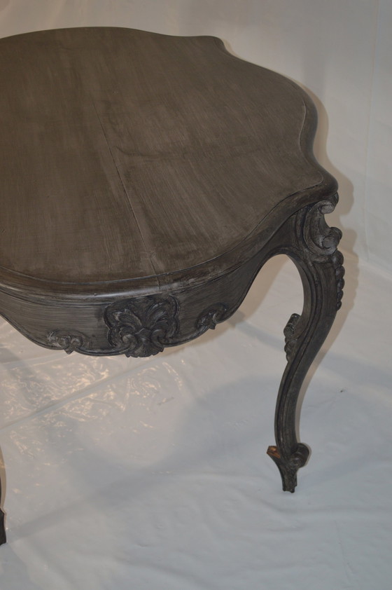 Image 1 of Wooden Table Gray, Beautiful Finish.