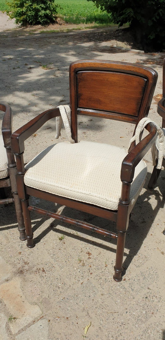 Image 1 of 4 Rac Royal Antique English Dining Armchairs 4 Rac Royal Antique English Dining Armchairs