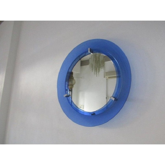 Image 1 of Specchio vintage blu "Veca", Italia