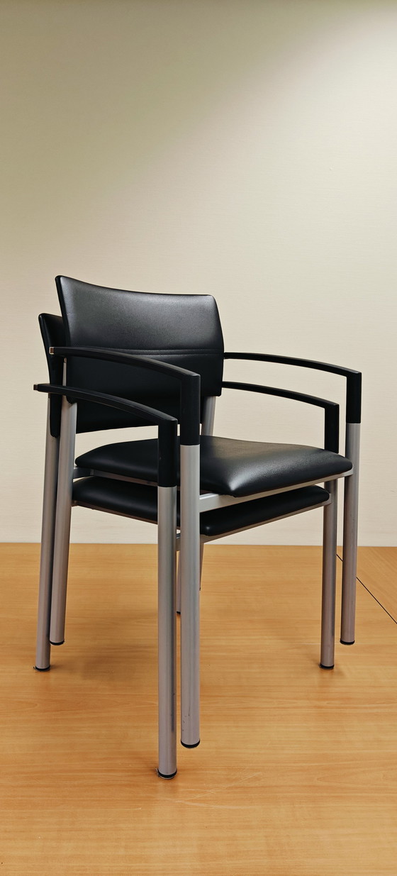 Image 1 of 8x Wiensner Hager Aluform Stacking Chair