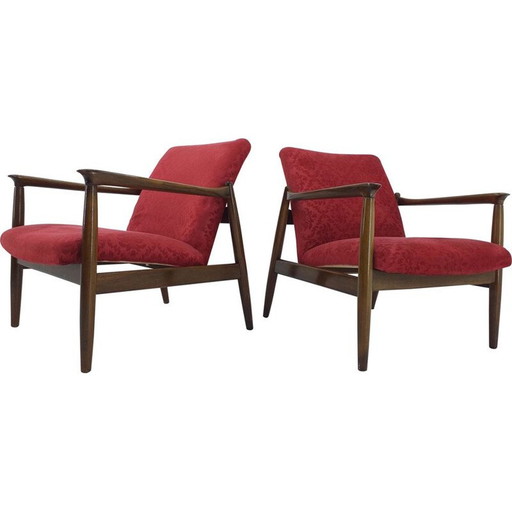 Pair of vintage armchairs by Edmund Homa, 1960