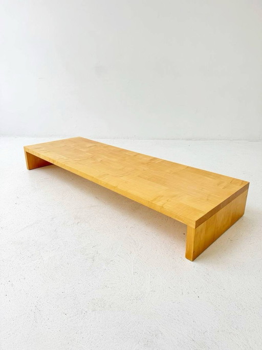 Low coffee table/bench made of solid ash wood