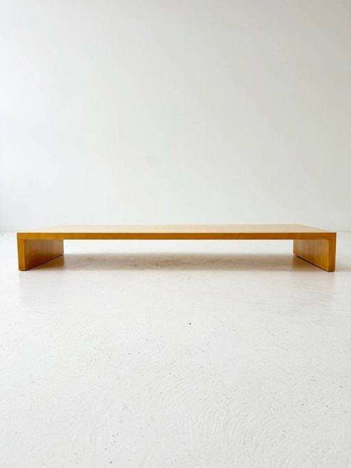 Low coffee table/bench made of solid ash wood