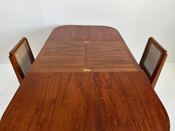 Image 1 of Art Deco Amsterdam School Dining Table and Two Chairs