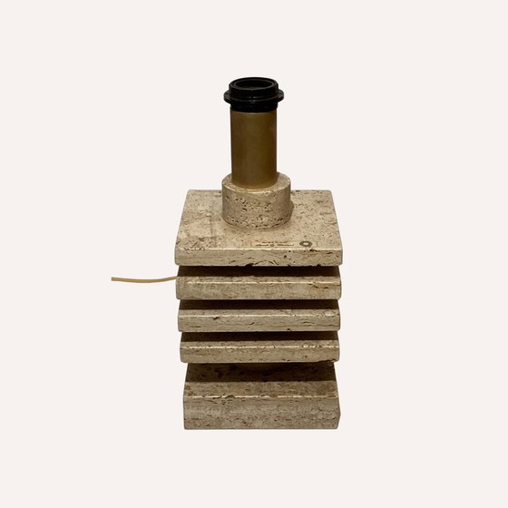 Image 1 of Travertine Desk Lamp By G. Ulivieri, Italy, 1960S