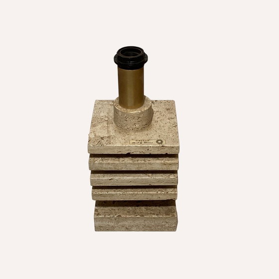 Image 1 of Travertine Desk Lamp By G. Ulivieri, Italy, 1960S