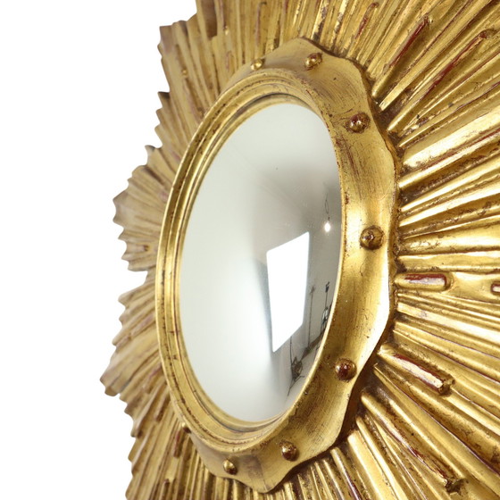 Image 1 of Deknudt Gold Leaf Gilded Sun Mirror