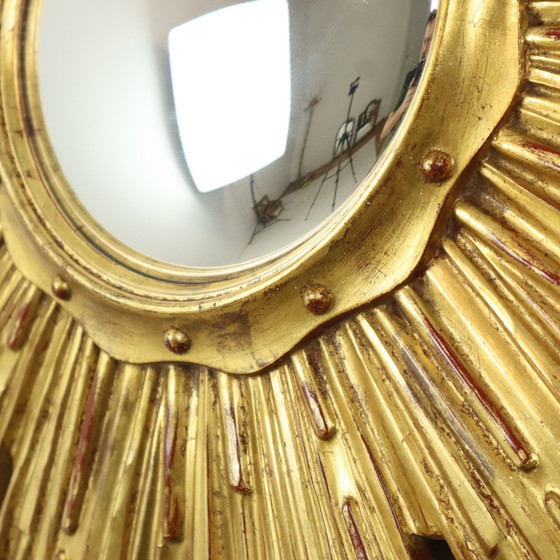 Image 1 of Deknudt Gold Leaf Gilded Sun Mirror