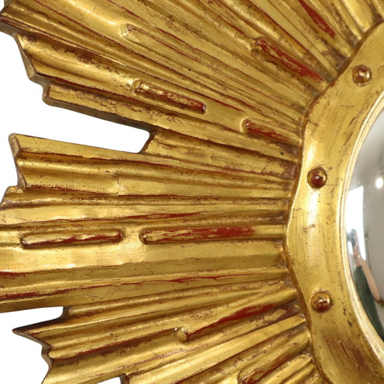 Image 1 of Deknudt Gold Leaf Gilded Sun Mirror