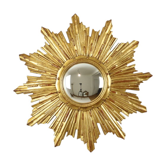 Image 1 of Deknudt Gold Leaf Gilded Sun Mirror