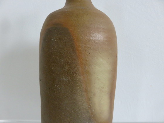 Image 1 of Botella grande de gres chamota, década de 1970