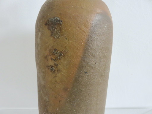 Large Chamotte Stoneware Bottle, 1970s