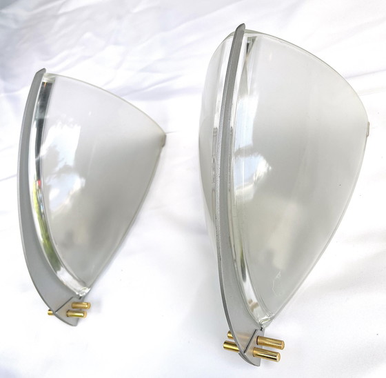 Image 1 of Pair Of Veart Murano Wall Lights By Guismondi For Artemide