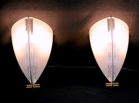 Image 1 of Pair Of Veart Murano Wall Lights By Guismondi For Artemide