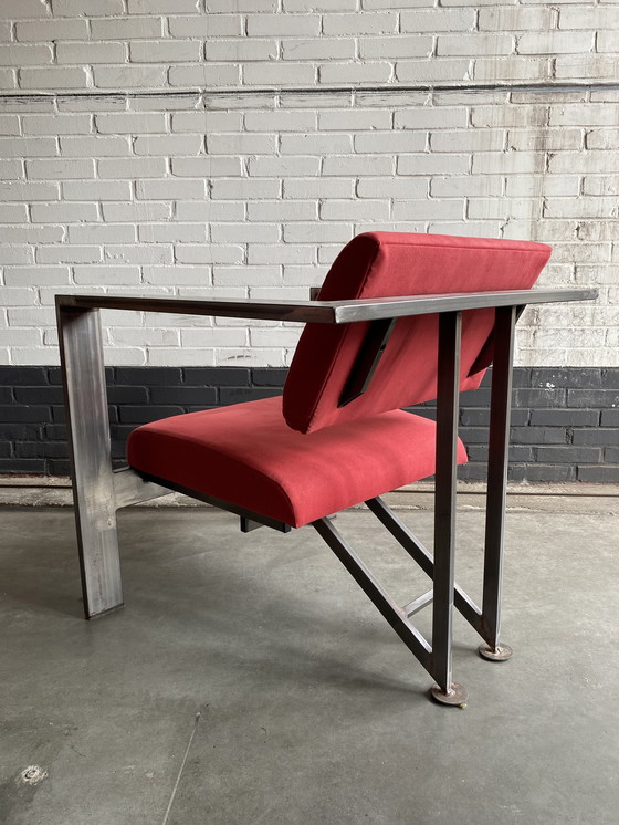 Image 1 of 2x Metal designer armchairs