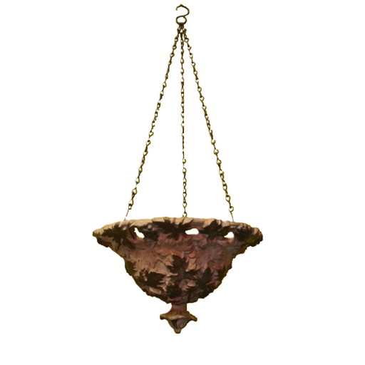 French terracotta hanging flowerpot, late 19th century