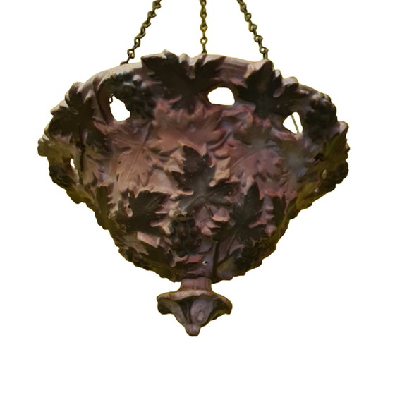 Image 1 of French terracotta hanging flowerpot, late 19th century