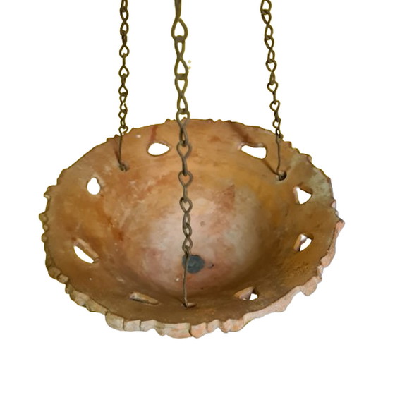 Image 1 of French terracotta hanging flowerpot, late 19th century