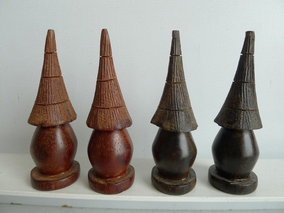 Image 1 of Art Tribal Gabon Chess Game 40 Cm, Teak And Ebony