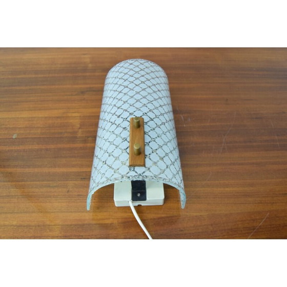 Image 1 of Lampada da parete vintage in vetro, legno e metallo, Germania 1980