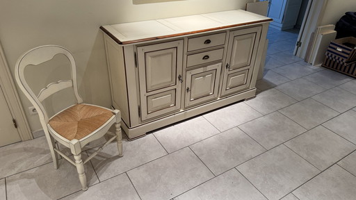 Elegant And Functional Sideboard In Country Style With Decorative Chair