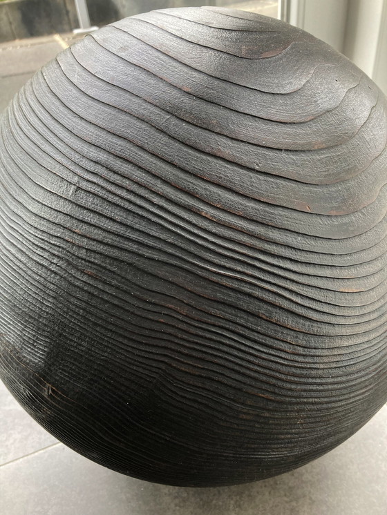 Image 1 of ENP agencement massive solid wooden ball in blackened wood