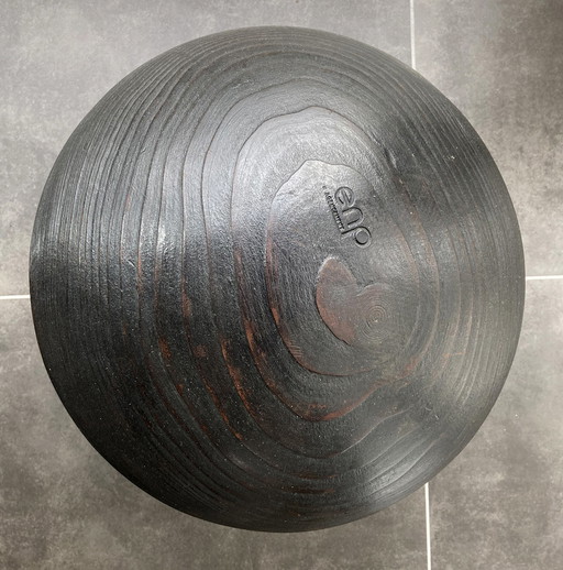 ENP agencement massive solid wooden ball in blackened wood