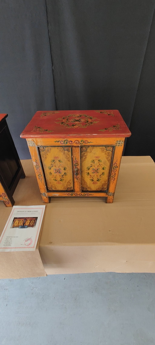 2x Vintage Antique Chinese Cupboards