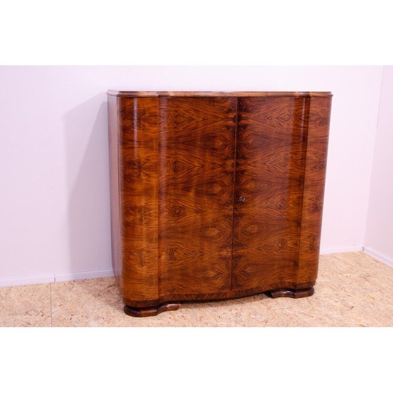 Image 1 of Vintage Art Deco chest of drawers in walnut wood, Czechoslovakia 1930