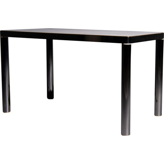 Image 1 of Tavolo da pranzo vintage Salvarani con struttura in acciaio cromato, 1980