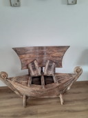 Banc de bateau en bois