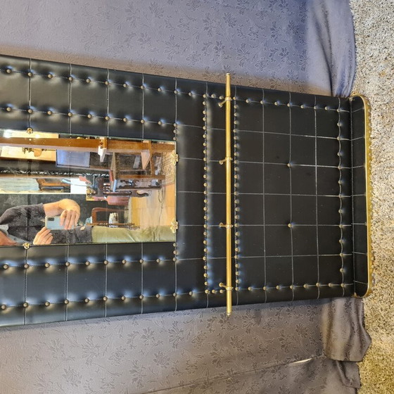 Image 1 of Vintage black skai coat rack, 1960