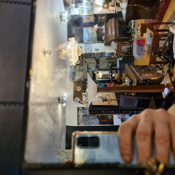 Image 1 of Vintage black skai coat rack, 1960