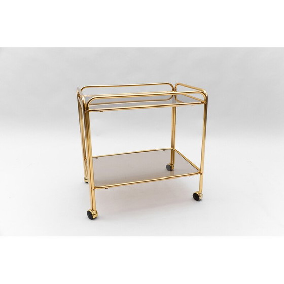 Image 1 of Vintage brass bar carts, France 1960