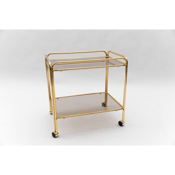 Image 1 of Vintage brass bar carts, France 1960