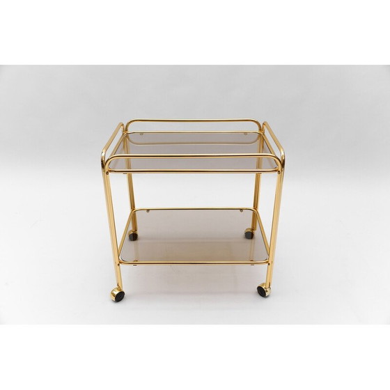 Image 1 of Vintage brass bar carts, France 1960